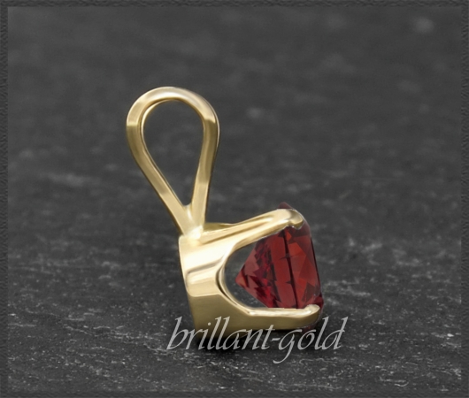 Anhänger 585 Gold Granat rot, 4,5,6,7mm